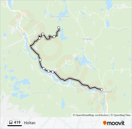 419 Bus Line Map