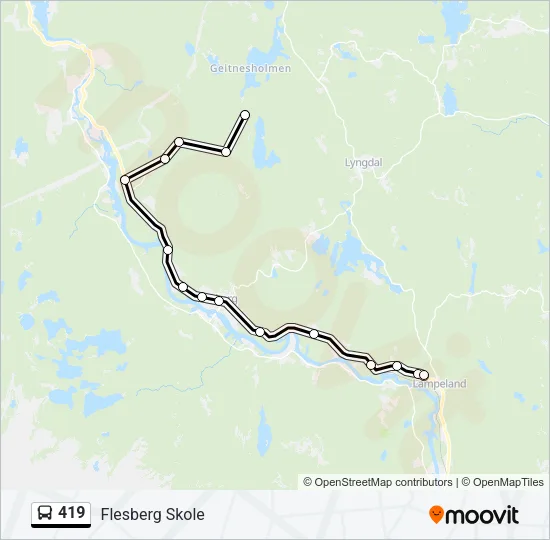 419 Bus Line Map