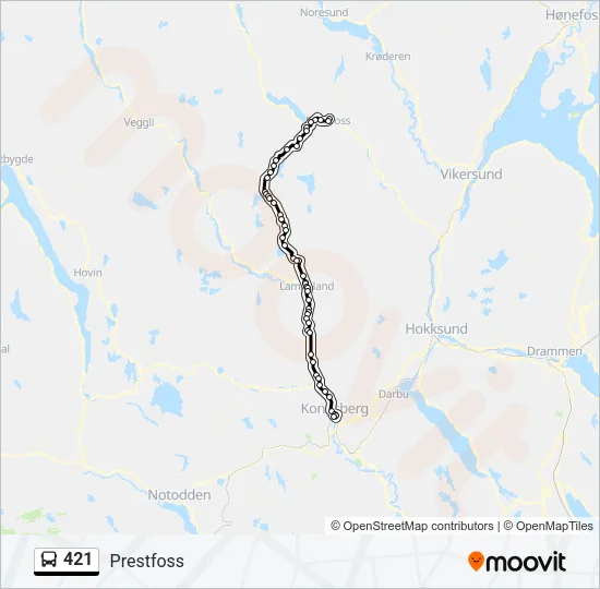 421 Bus Line Map