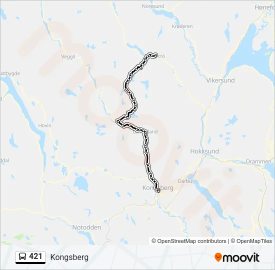 421 Bus Line Map