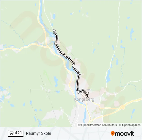 421 Bus Line Map
