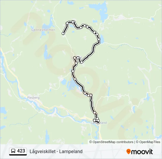 423 Bus Line Map