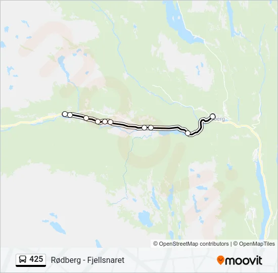 425 Bus Line Map