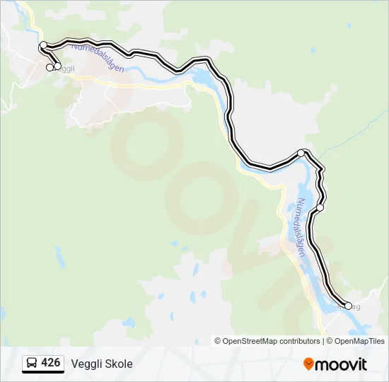 426 Bus Line Map