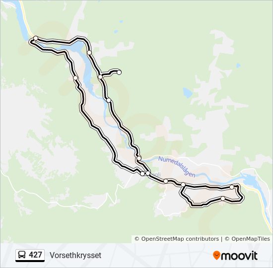 427 bus Line Map