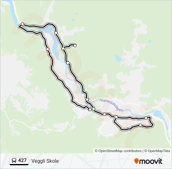 427 Bus Line Map