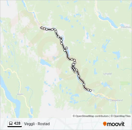 428 Bus Line Map