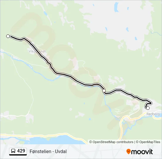 429 Bus Line Map