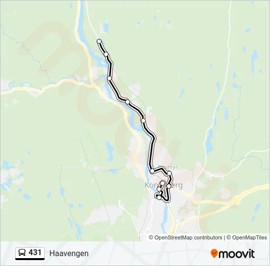 431 Bus Line Map