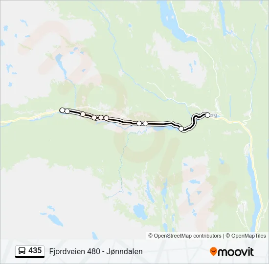 435 Bus Line Map