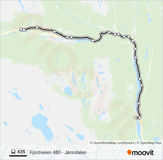 435 Bus Line Map