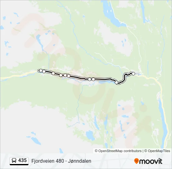 435 Bus Line Map