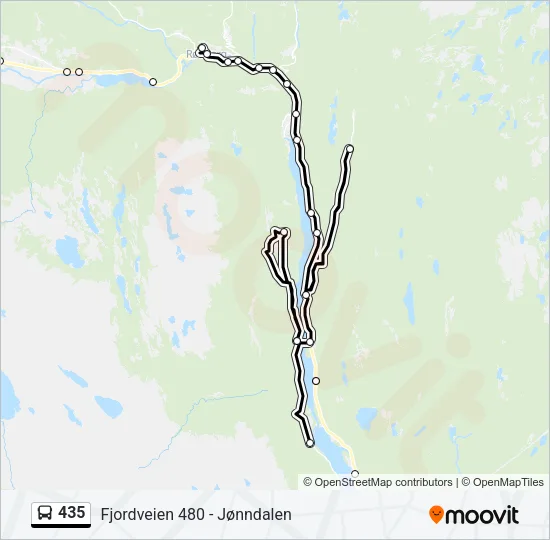 435 Bus Line Map