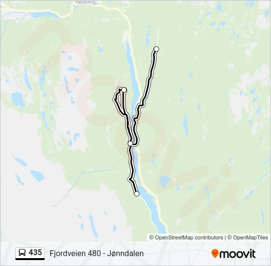 435 Bus Line Map