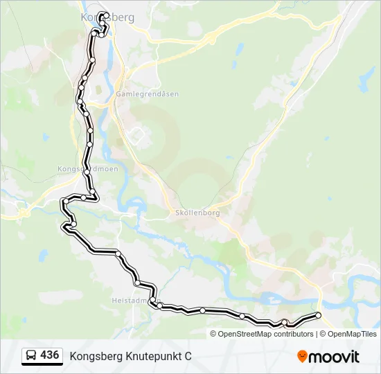 436 Bus Line Map