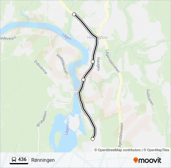 436 Bus Line Map