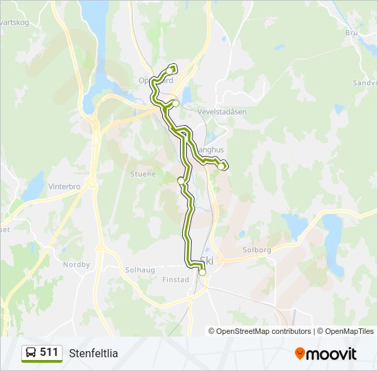 511 Bus Line Map