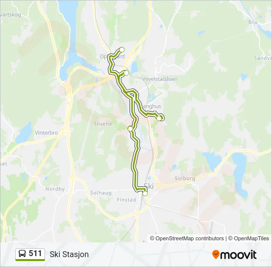 511 Bus Line Map