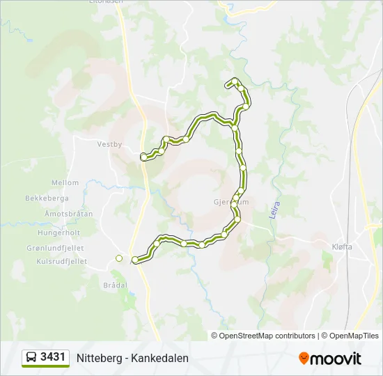 3431 Bus Line Map