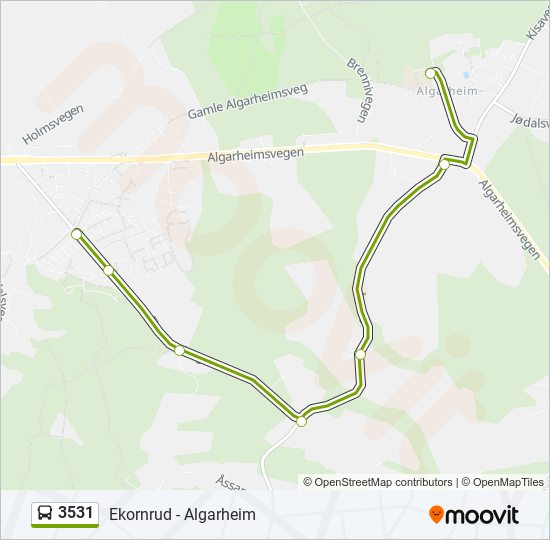 3531 bus Line Map