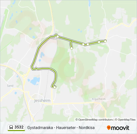 3532 Bus Line Map