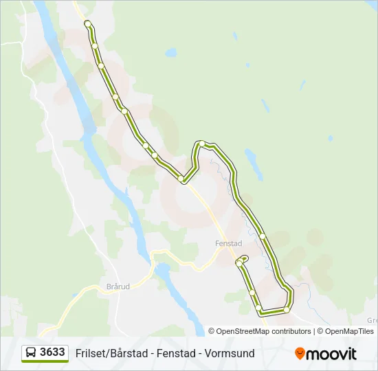 3633 Bus Line Map