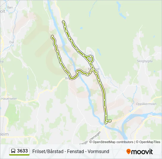 3633 Bus Line Map