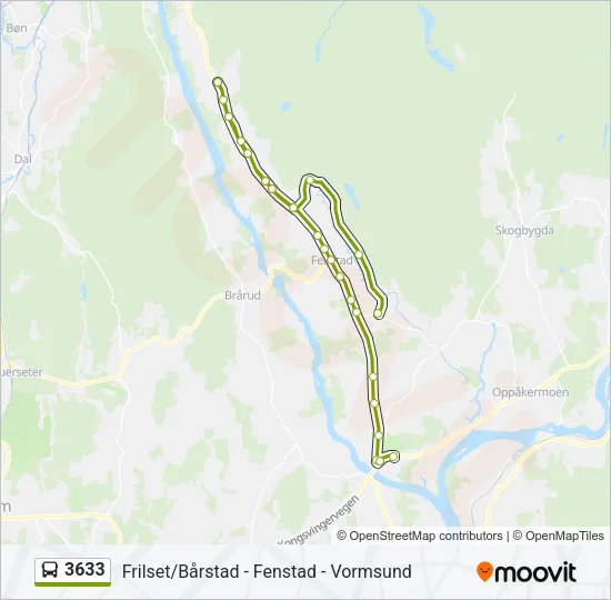 3633 Bus Line Map
