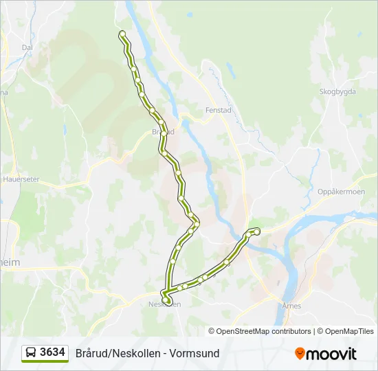 3634 Bus Line Map
