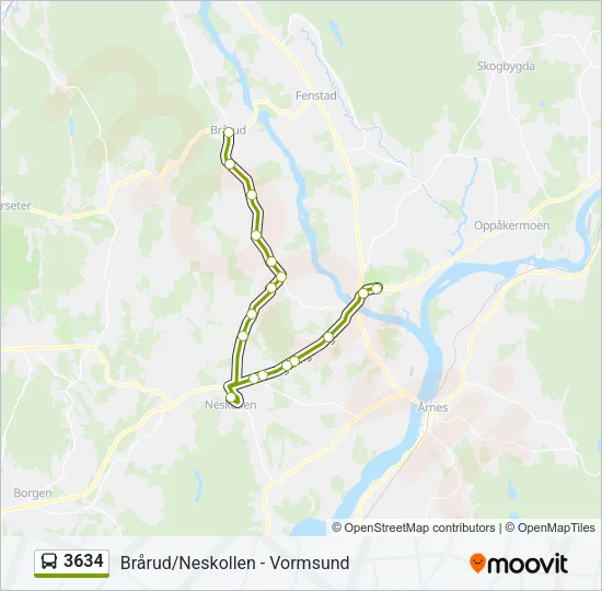 3634 Bus Line Map