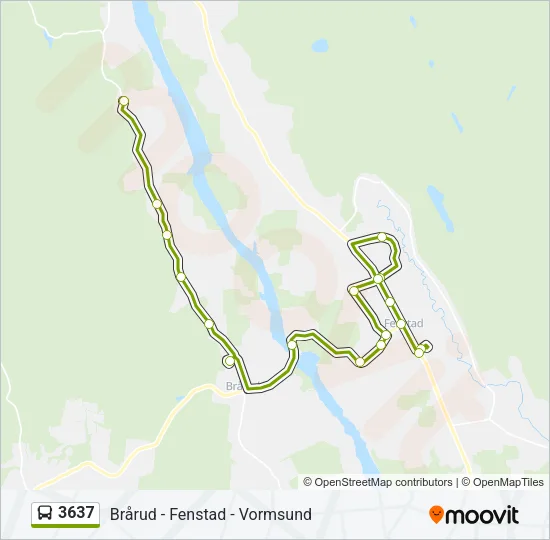 3637 Bus Line Map