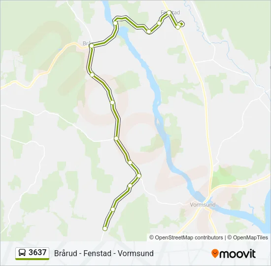 3637 Bus Line Map