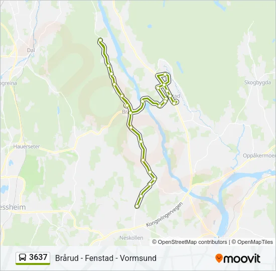 3637 Bus Line Map