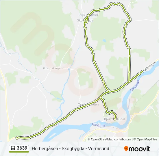 3639 Bus Line Map