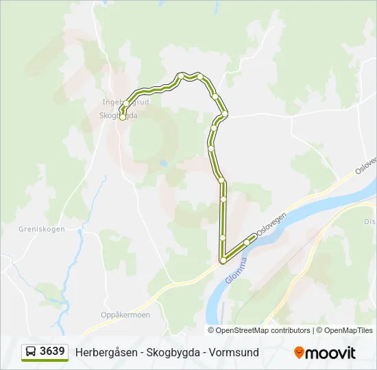 3639 Bus Line Map