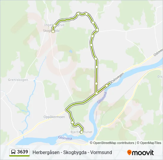 3639 Bus Line Map