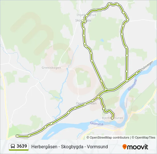 3639 Bus Line Map