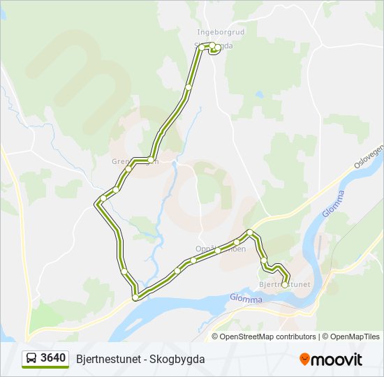 3640 bus Line Map