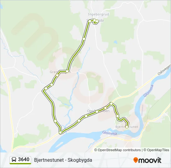 3640 Bus Line Map