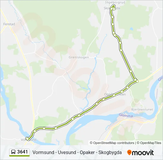 3641 buss Linjekart