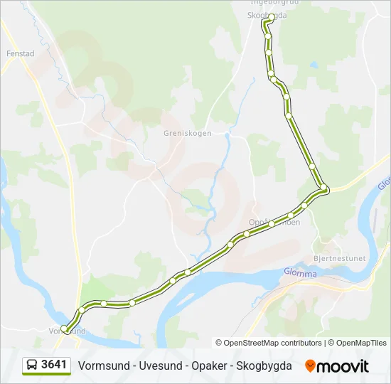 3641 Bus Line Map