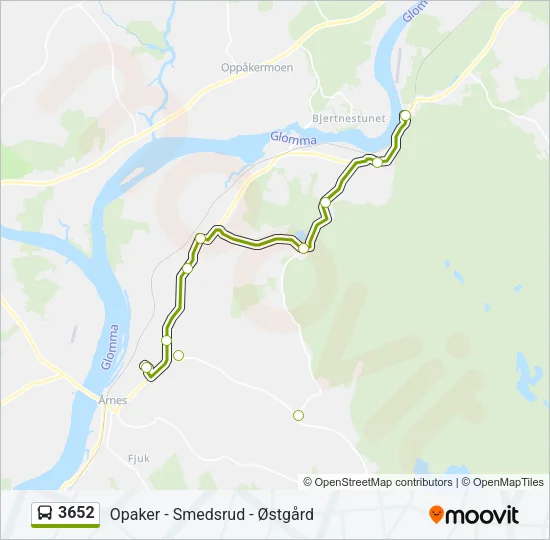 3652 Bus Line Map