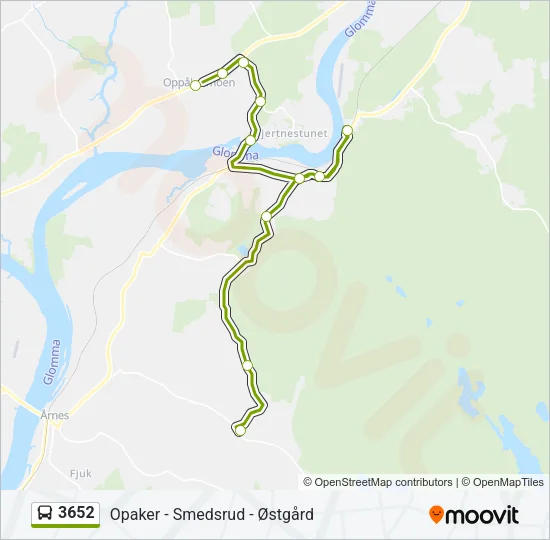 3652 Bus Line Map