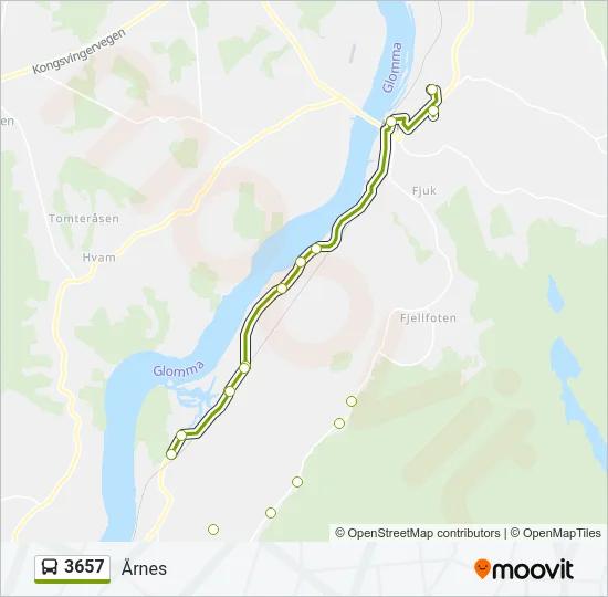 3657 Bus Line Map