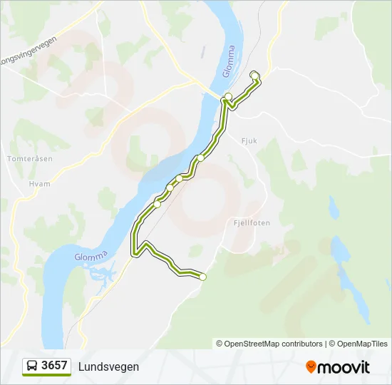 3657 Bus Line Map