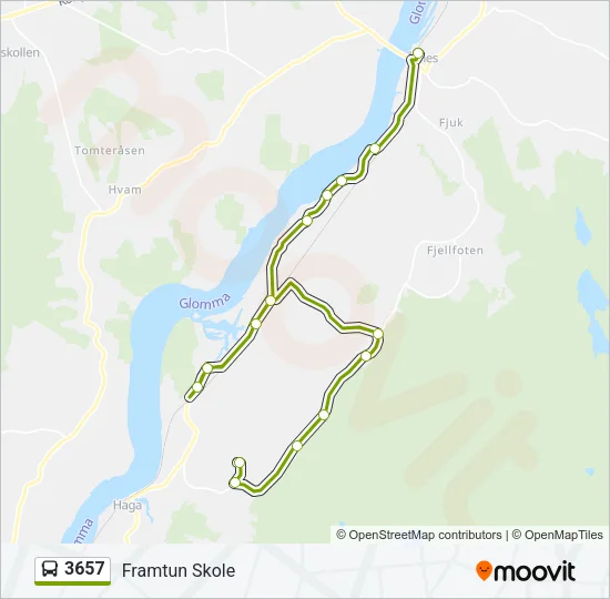 3657 Bus Line Map
