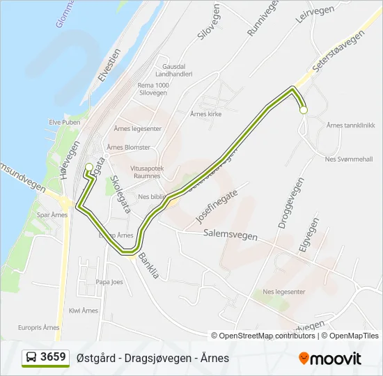 3659 Bus Line Map