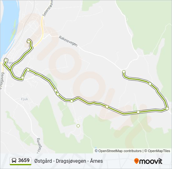 3659 bus Line Map