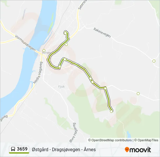 3659 Bus Line Map