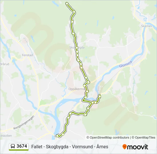 3674 Bus Line Map